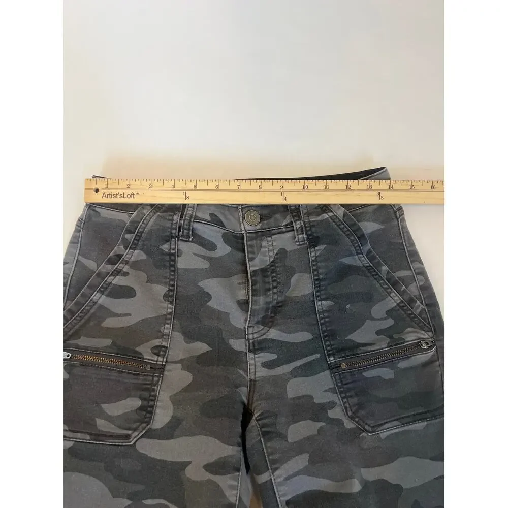 KNOX ROSE Utility Skinny Ankle Pants Gray camouflage Size 6 - Picture 11 of 13
